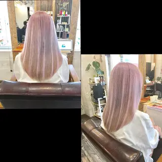 セミロング ✯カラー&編み込み エクステ✯池田智博✯のヘアスタイル