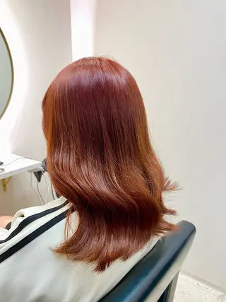 セミロング 韓国🇰🇷艶髪 ケアカラーSHURIのヘアスタイル