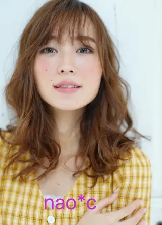 セミロング カラー 髪質改善✨縮毛矯正 美髪担当・大西真奈のヘアスタイル
