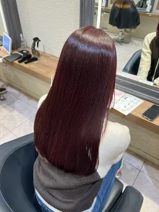 ロング カラー 赤み消しカラー🌱 YUZUKI🫧のヘアスタイル