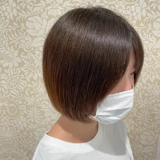 ショート パーマ 暖色系カラー🍊 オオネヨシナリのヘアスタイル