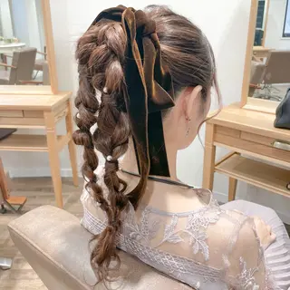 ロング ヘアアレンジ アレンジ🎀ツヤ髪✨ 北野亜優実🌱のヘアスタイル