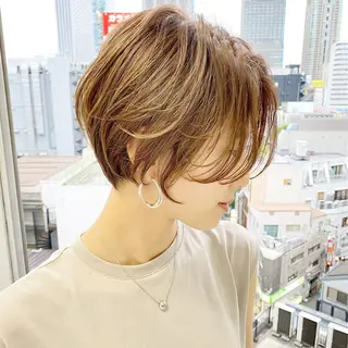 ショート カラー lab.by ioe中崎店所属・中北篤志 ショートボブのヘアスタイル
