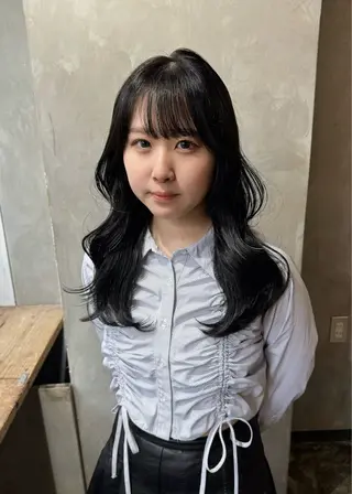 セミロング 清水 健吏/ 韓国ヘア/レイヤーのヘアスタイル