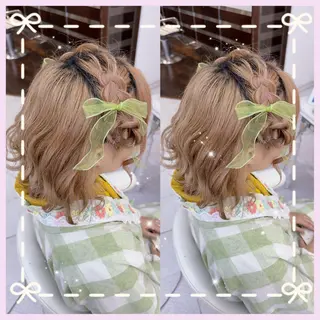ミディアム ヘアアレンジ エクステ♡ヘアメ 内村麻衣のヘアスタイル