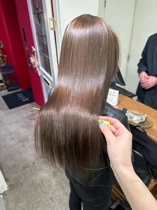 ロング カラー ＼脱・うねり& 広がり／gite菊のヘアスタイル