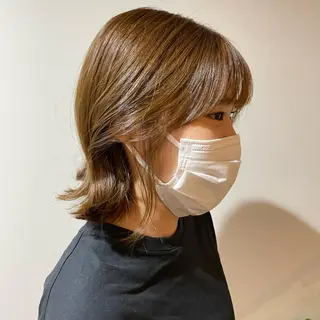 ミディアム カラー ヘアアレンジ ミズタ マイのヘアスタイル