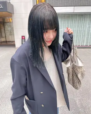 ミディアム カラー パーマ ヘアアレンジ メンズ キッズ ネイル マツエク・マツパ アイブロウ tatsumi/ボブ ウルフ/レイヤーのヘアスタイル