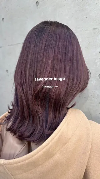 セミロング カラー v-lab studio所属・韓国レイヤーカット/ 艶カラー/ noaのヘアスタイル