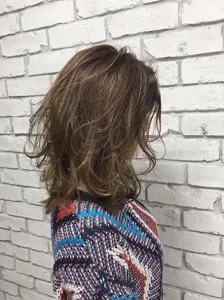 ミディアム カラー カラー特化サロン大阪 ルービック江坂/新城のヘアスタイル
