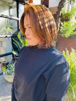 ミディアム カラー d'ici所属・d’ici六本木 佐藤彩のヘアスタイル