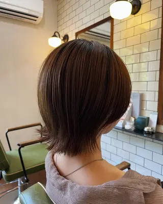 ショート カラー 丸みショート🌙 タッセルボブ/井上翔のヘアスタイル