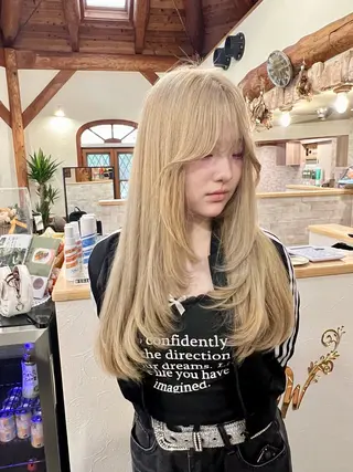 ロング カラー slow所属・名取 純平のヘアスタイル