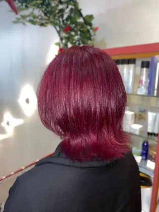 ミディアム ゆぴ☾‪/推しカラー /ハイトーンのヘアスタイル