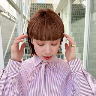 ショート 🎧パーソナルケア/ 透明感カラー/ミユのヘアスタイル
