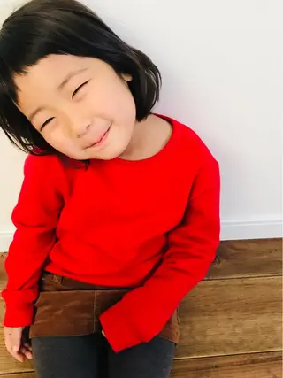 カラー キッズ ママ美容師 ＊ヒマワリのヘアスタイル