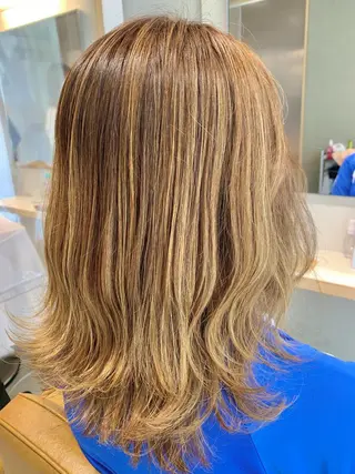 セミロング カラー 縮毛矯正×艶カラー /中村勇太のヘアスタイル