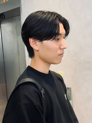 ショート カラー パーマ メンズ 石満 諒 メンズ縮毛矯正のヘアスタイル