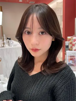 ロング カラー 顔周り特化/韓国ヘア /レイヤー/吉野幸大のヘアスタイル