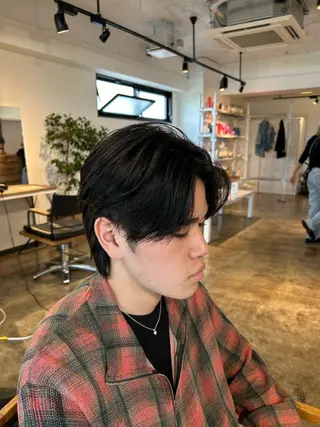 ショート パーマ メンズ become men's hair 名駅店所属・名駅/フェザーパーマ 韓国ヘア/森岡のヘアスタイル