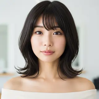 ミディアム 似合わせボブ✖️ 韓国レイヤー✨小関のヘアスタイル