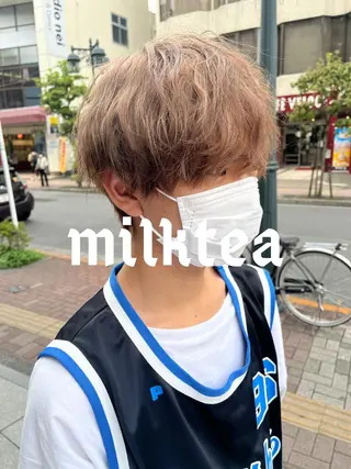 ショート カラー 🥇メンズパーマ /縮毛矯正/木村神心のヘアスタイル