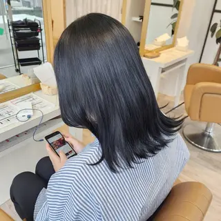 ミディアム カラー 艶髪✖️透明感/ 暗髪/AOIのヘアスタイル