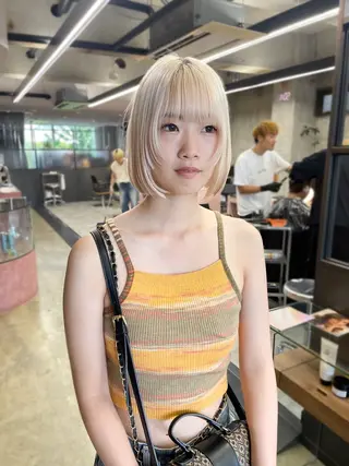 ショート フェザーパーマ/ 山口大輝のヘアスタイル