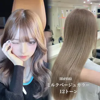 ロング カラー 🤍韓国大人っぽ ベージュMAI🤍のヘアスタイル