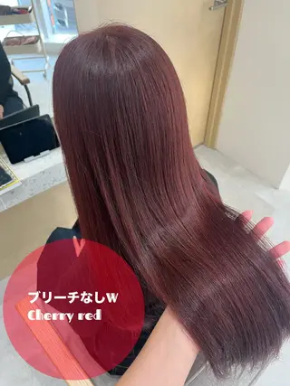 セミロング カラー ヘアアレンジ 🥀暖色韓国ヘア💕 保科侑花のヘアスタイル