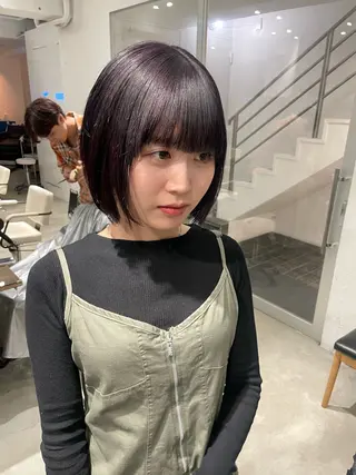 ショート カラー スパイラルパーマ 🌐hina⭐️のヘアスタイル