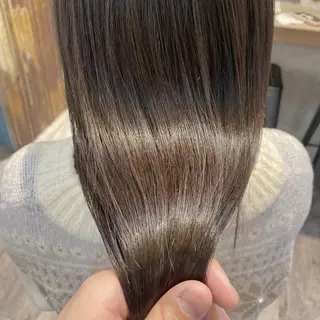 セミロング カラー 顔周りカット× 髪質改善【リョウ】のヘアスタイル