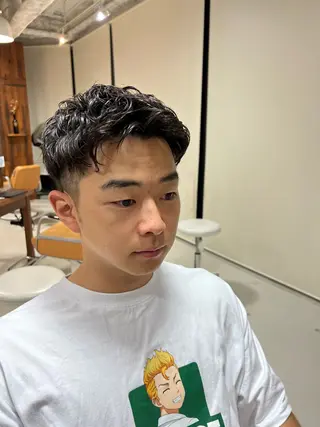 ショート パーマ メンズ 矢場町/栄/上前津/ 佐藤祐希のヘアスタイル