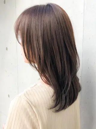 セミロング カラー Agnos青山所属・鈴木 里奈のヘアスタイル