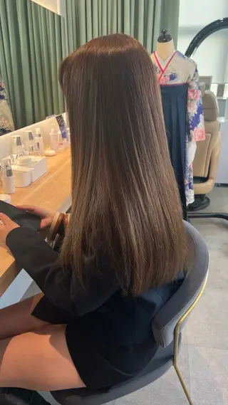 ロング カラー ダン/メンズ/ 顔周り×透明感カラーのヘアスタイル