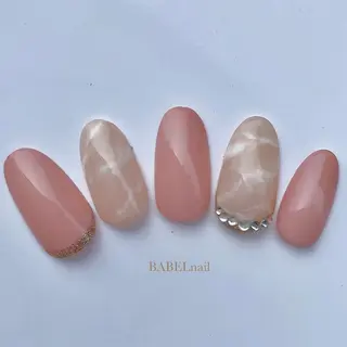 ネイル BABELバベル所属・江戸川橋✨BABEL 【バベル】大人可愛いのネイルデザイン