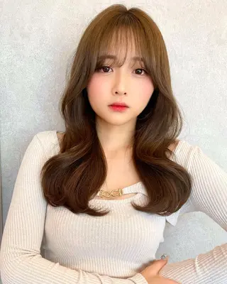 セミロング カラー 韓国ヘア🤍顔周り/ 髪質改善✨/林遼一郎のヘアスタイル