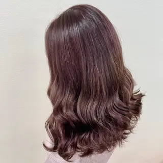 セミロング カラー ヘアアレンジ 🤎大人かわいい🤎 韓国レイヤー🤎力丸のヘアスタイル