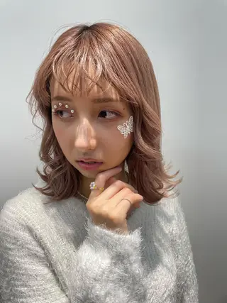 ミディアム カラー Jr.スタイリスト 木村愛佳のヘアスタイル
