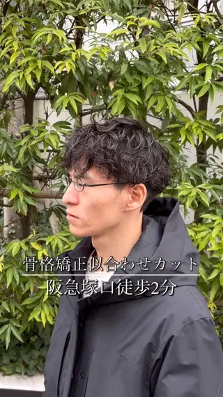 パーマ メンズ 野村 朋生のヘアスタイル