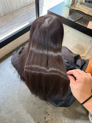 セミロング カラー パーマ 髪質改善 カット/soyaのヘアスタイル