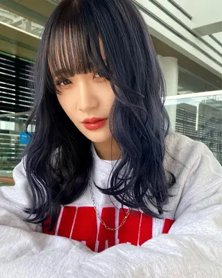 セミロング カラー RURI韓国ボブ 🇰🇷タッセルボブのヘアスタイル