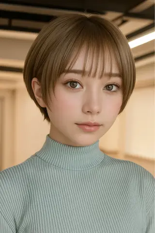 ショート 顔周りのデザイン特化 井手麻梨栄のヘアスタイル
