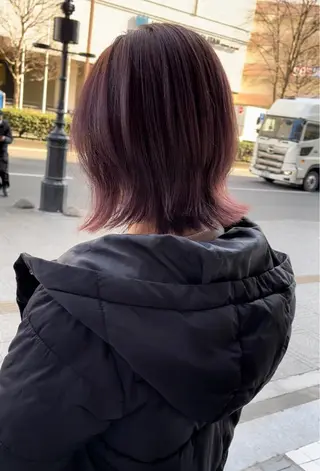 ミディアム カラー さいとう つかさのヘアスタイル