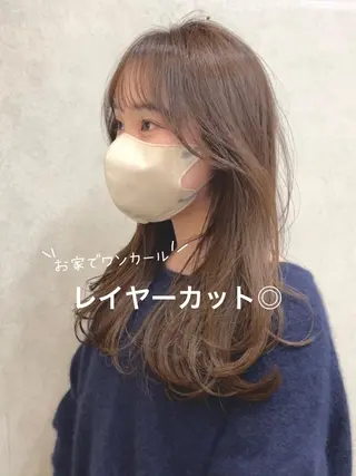 ロング 長尾 理子のヘアスタイル