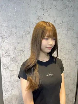 カラー 韓国／うる艶カラー 🐈‍⬛💗miyuのヘアスタイル
