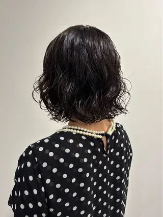 ミディアム パーマ 艶カラー/高円寺/ atsumi🦣🪽のヘアスタイル