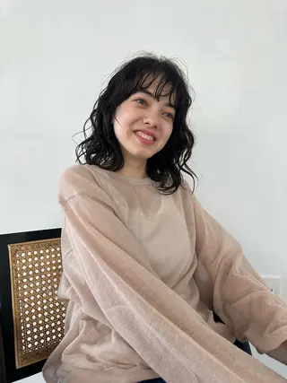 ミディアム パーマ OLSEN D.B.A BALLOON HAIR所属・さとう あやかのヘアスタイル