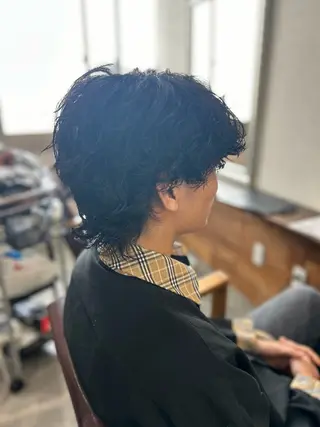 ショート パーマ メンズ CECIL hair なんば店所属・メンズパーマ 艶髪☆店長☆有馬のヘアスタイル