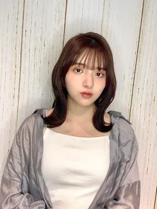ミディアム 🦋ミルクティーベー ジュ🦋mayukiのヘアスタイル